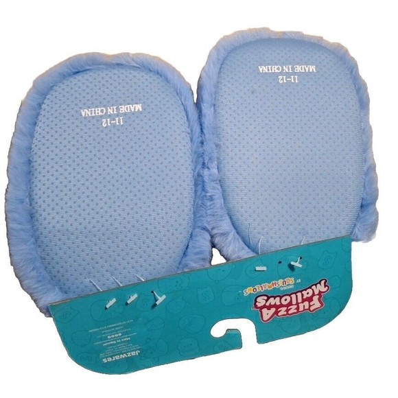 NEW! Squishmallows FuzzAMallows Harvey The Walrus Slippers, Kids Size 11-12 - Picture 2 of 3